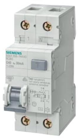Interruttore magnetotermico differenziale 4,5 kA 1P+N tipo A 30 mA, C25A 230AC Siemens - 5SU13537KK25