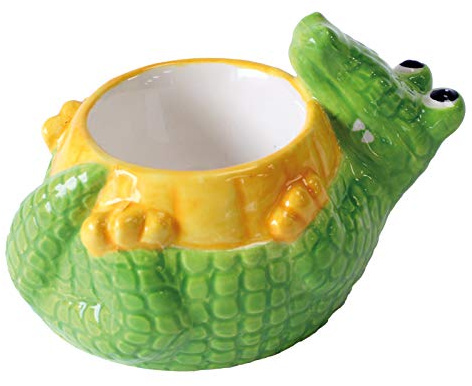 Crockery Critters Eierbecher - Krokodil von Deluxebase. Niedliche tierische Eierbecher aus Keramik für Kinder und Erwachsene