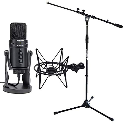 Samson G-Track Pro USB Microphone + SP04TB Microphone Spider Black + Keepdrum Microphone Stand
