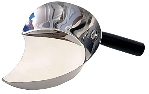 DLK Poêle à viande en acier inoxydable, 27,9 cm, pelle turque Doner pour viande gyroscopique, argent