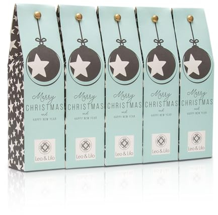 Leo & Lilo Hand- und Bodylotion Set mit Bio Aloe Vera – Weihnachtsgeschenkset Merry Christmas - 5 x 50 ml – Liebevoll einzeln verpackt – Pflegeerlebnis für Hände & Körper