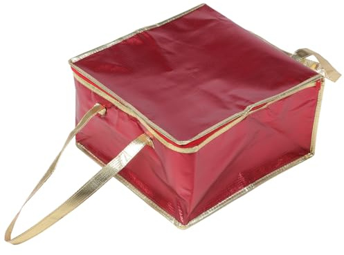 Cabilock Faltbare Isoliertasche 13.8X13.8X7.9 Zoll Leichte Thermotasche Für Mit Reißverschluss Lunch Bag Für Kuchen Und Picknick