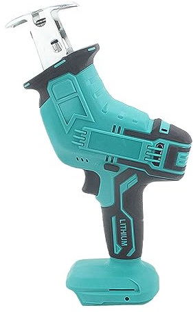 jojofuny 1satz Akku Säbelsäge Tragbar Für Baum Und Metalltrennarbeiten Langlebige Legierungsklinge Lange Akkulaufzeit Selbstverriegelndes Design Mit Ladegerät Und Sägeblättern