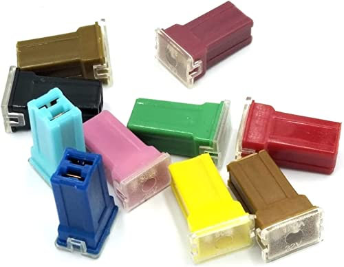 2 Stück 20A 25A 30A 40A 50A 60A Versicherungs-Auto-Quadrat-Sicherungsrohr for Auto-Klimaanlagen-Versicherungslüfter (Color : 80a)