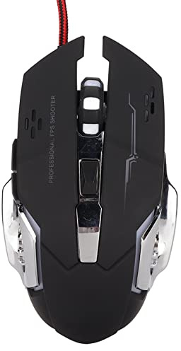 Denash Kabelgebundene Gaming-Maus, 1600 DPI RGB-Beleuchtung, Ergonomische Maus, Leichte Tragbare Computermaus für XP für 10, Plug-and-Play