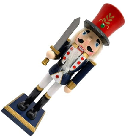 KONTONTY Schiaccianoci in Legno Artigianali Soldato in Legno Natalizio Decorazione Da Tavolo Per Natale Regalo Di Natale Per Amici e Familiari