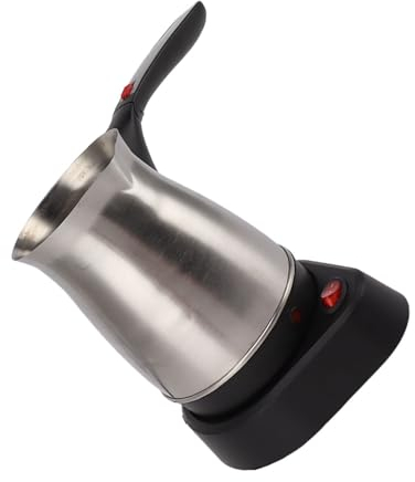 Zerodis Cafetière Turque électrique à Double Système de Protection, Conception à Poignée Pliable, Matériau en Acier Inoxydable pour un Chauffage Uniforme, 600 W, capacité de 500 Ml,