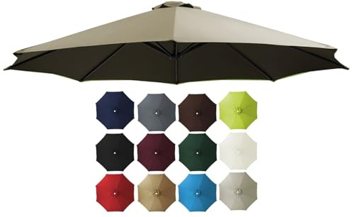 Miecoae Sonnenschirm Ersatzbezug 2.0m 2.30m 2.5m 2.7m 3.0m 6 Rippen/8 Rippen, Ersatz-Bezug, Sonnenschirmbezug für Gartenschirm Terrassenschirm Sonnenschirm Ersatzbezug(Style27,6 Ribs-2.7m(8.8ft)