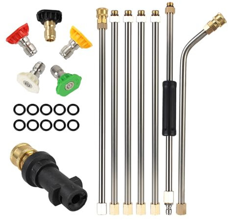 RRYUIOO Washer Extender High Pressure Gun Nozzle，Compatible For Karcher K2-K7，Roof Cleaner Extension Foam Wash Lance Jet Accessories