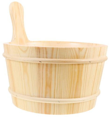 Toddmomy Holzsauna-Eimer Mit Großem Volumen Praktischer Badebehälter Natürlichem Für Ihre Sauna Oder Dampfbad Langlebig Und Ästhetisch Gestaltet Für Entspannende Saunaerlebnisse