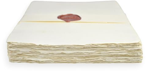 Kathmandu Valley Co. 21,6 x 27,9 cm, 100% Baumwolle, 90 g/m², cremefarbenes Vintage-Druckerpapier aus recyceltem Textilüberschuss für Tintenstrahl- und Laserdrucker (100 Blatt)