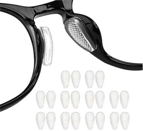CXNXFD 10 Paare Silikon Nasenpolster für Brillen und Sonnenbrillen,Transparent Nasenpad Antirutsch Klebend,Selbstklebend, Rutschfest