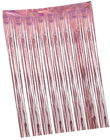 SOIMISS 1 pièce Rideau de Fond Brillant de Noël Rose Doré Décoration de Fête Anniversaire Noël pour Mur Fenêtre et Photo