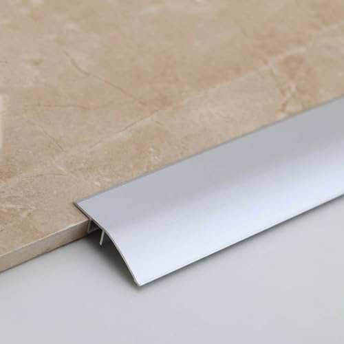 90cm Metal Floor Threshold Strip,for Composite Flooring,Threshold ramps,and Transitions Between Tiles and Flooring, Threshold Strip can compensate for Height Differences of 8–15mm.(Silver)