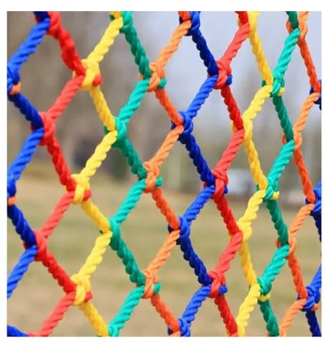 CKQshenKouyicKQ Red de Seguridad de Malla de Cuerda de Nailon de Colores, protección contra caídas, for jardín, balcón, barandilla, Ventana, Escalera, Valla Protectora(1.5Mx8M,Hole10x10CM)