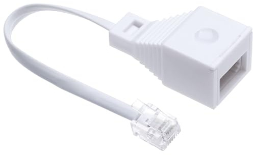 YUYEJIAYE RJ11 to BT Adapter - BT Telephone Socket Converter with 10cm Cable for UK Broadband Routers, Modems & Phones - 4-Wire Landline Port Connector for Seamless Home Setup