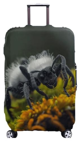 Homeyang Kofferschutzhülle Schwarze Insekten Kofferhülle Kofferschutzhülle Elastische Waschbare Polyester Spandex Koffer Hülle Schutz für Reisen Schutz vor Kratzern Abnehmbar Kofferschutz (S)