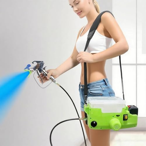 Pulverizador de pintura sin aire, pistola de pulverización inalámbrica de alta presión para pared y muebles con 6 ajustes de velocidad para uso en interiores y exteriores