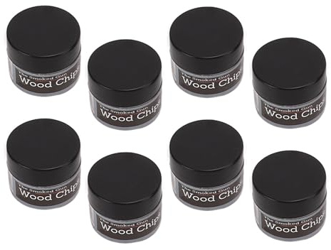 RASTKY Whisky-Räucherchips-Set, 8 Box-Set, Räucherchips aus Naturholz, Eiche, Kirsche, Pfirsich, Pekannuss, Cocktail-, Sägemehl für Cocktails