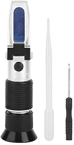 Fafeicy Refraktometer, 0-50% Zuckertestbereich, Aluminium Brix Flüssigkeitsmessgerät, RHB-50ATC