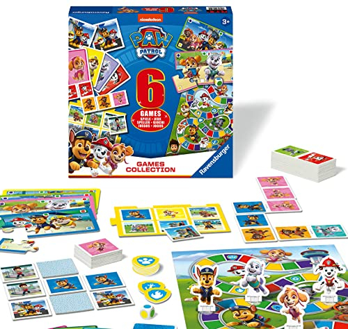 Ravensburger Paw Patrol 6-in-1 Games Compendium Set for Kids Age 3 Years Up