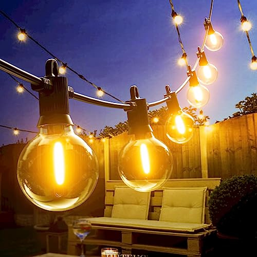 Kawaya Festoon Lights Outdoor Mains Powered, 15M Garden String Lights IP65