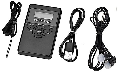 Censous -101 Portátil Mini Digital Radio +FM Radio Digital Broadcast Radio FM Receptor Negro