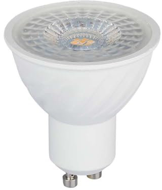 V-TAC Lampadina LED GU10-6W (Equivalenti a 60W) - 445 Lumen - Alta Luminosità - Faretto Led GU10 per Massima Efficienza e Risparmio Energetico - Luce Calda 3000K