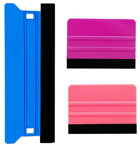 Umaki 21,1 cm großer Vinyl-Filz-Rakel mit 10,2 cm Vinyl-Rakel-Applikator für schnelle Installation von Fahrzeug-Tönungsfolie, Grafiken oder Tapeten, Glätt-/Reinigungsarbeiten, 3 Stück