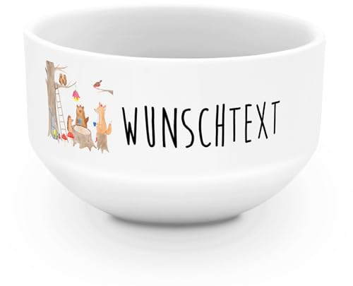 Mr. & Mrs. Panda Personalisierte Schüssel Waldtiere Picknick - Geschenke, Müslischüssel, Lustige Sprüche, Maus, Igel, Suppenschüssel, Hase, Schale, Fuchs, Müslischale, Eichhörnchen