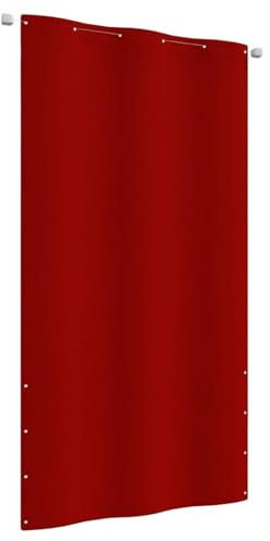 LAPOOH Balkon-Sichtschutz Rot 120x240 cm Oxford-Gewebe, Balkonsichtschutz, Windschutz Balkon, Windschutz Terrasse, Balkonverkleidung, Sichtschutz Garten - 148545