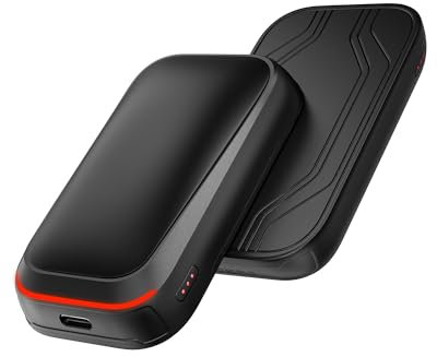 Gaiatop Taschenwärmer Handwärmer Elektrisch 2-Pack mit Magnet, 4000mAh USB Wiederverwendbar, 3s Schnellheizung & 3 Stufen, Kompakt für Handschuhe, Adventskalender Füllung Geschenke für Männer Frauen