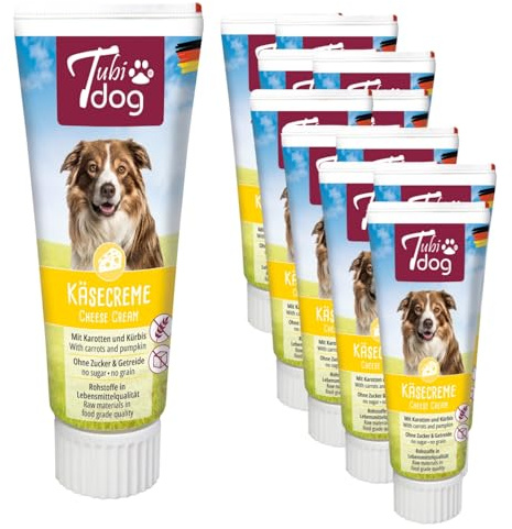 Tubi Dog Käsecreme für Hunde Leckere Belohnung & Trainingshilfe Natürliche Rezeptur ohne Zuckerzusatz
