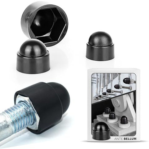 Ante bellum Schrauben- und Mutternabdeckkappen – Polyethylen-Kappen für Möbelschrauben, Bolzen und Muttern, Geeignet für Haushalt, Werkstatt und Montage (10 Stück)