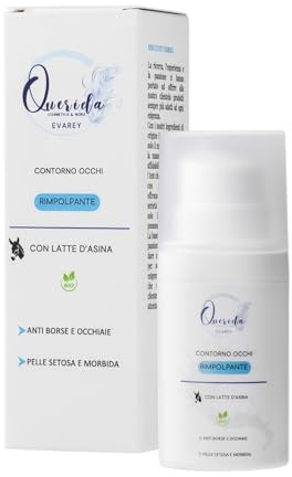 Querida Contorno Occhi al Latte d'Asina - Trattamento Anti-Rughe Ultra Repair - Elimina Borse e Occhiaie - Made in Italy - Idratante e Rimpolpante - 30ml