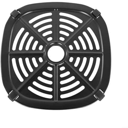 HOHOVYVY Rejilla para freidora de aire caliente, parrilla de acero inoxidable, con tope de goma, para accesorios de freidora de aire caliente (20,8 x 20,8 cm)