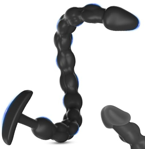 BDSMAGE Silikon Analkugeln Buttplug,Analplug für Männer und Frauen, Sex Toy Sexspielzeug,Extra Lang Anal Dildo,G-Punkt Analplugs,Anal Penis Plug Butt Plug,Anus Masturbator (L)