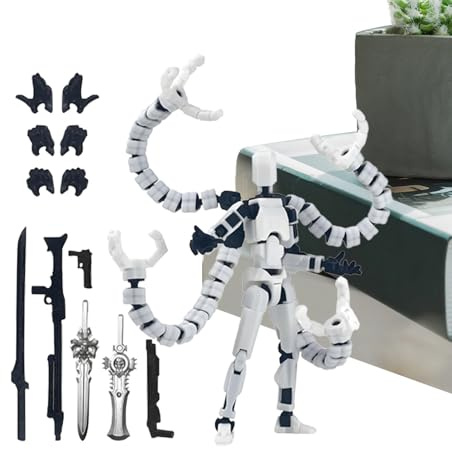 Genérico Figura De Acción Robot - Robot Articulado Coleccionable,Accesorios Impresos En 3D, Juguetes Ensamblados Y Coleccionables Articulados para Amantes De Juegos