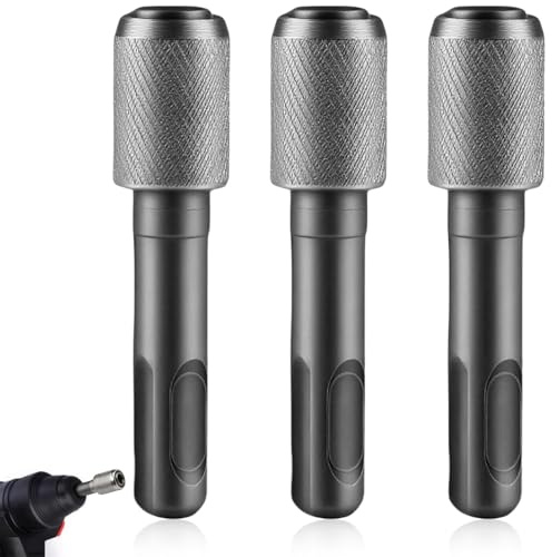 3Pcs SDS Bit Adapter, 1/4 Inch Hex Socket Drill Holder Converter SDS Plus Drill Chuck Adapter, SDS Socket Adaptor Set Bit Holder Adapters for Hammer Drills, Extension Connector for Power Drills