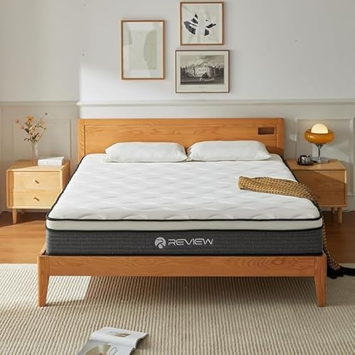 Queen Mattress, 10 Inch Queen Size Mattress in a Box, Memory Foam Hybrid Mattresses with Individual Pocket Spring for Motion Isolation & Silent Sleep, Pressure Relief, Medium Firm