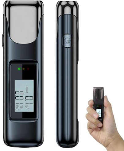 SUNXBUK Etilometro Portatile Certificato,Etilometro Via USB,Alcol Test con Digitale a LED, Leggero e Facile da Usare,Strumento Ideale per Controllare Il Tasso Alcolemico in Modo Rapido e Sicuro