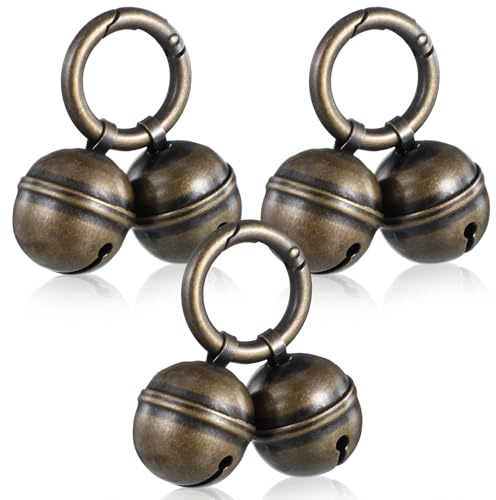 3 Sets Hundeglocke Sehr Laut Katzen Glocken für Hundehalsband Glöckchen Katzenglocke Haustier Tracking Glöckchen Halsband Anhänger Glocken Trainieren Hunde- und Katzenglocken für Halsband