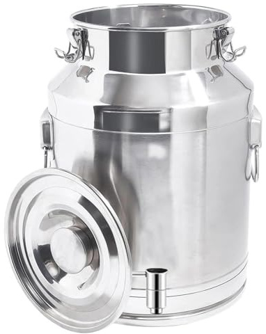 Bidon Alimentaire 10l avec Robinet,bidon À Lait INOX pour Le Riz, La Farine, Les Céréales,Capacity-35L