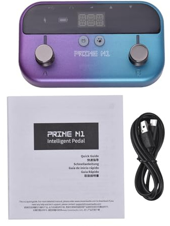 AOWINHIT MOOER Processeur Multi-Effets Pédale D'effet Guitare Basse 128 Effets Guitare 21 Effets Basse 40 Grooves de Batterie 10 Métronomes Looper 80s OTG Enregistrement USB Sortie