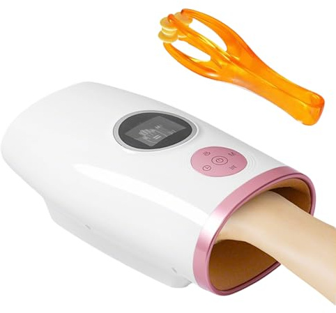 Aparato de masaje eléctrico manual con calor y presión aire, inalámbrico, portátil, pantalla táctil. Alivia artritis y túnel carpiano, reduce dolor y relajación, para casa y oficina.