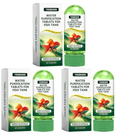 Leistungsstarke Wasserreinigungstabletten, Algenentferner, Aquarium-Wasserreinigungstabletten, ungiftig und schnell wirkend, fischfreundlich, alle Arten von Trübungen aus Aquarien, 35 Stück