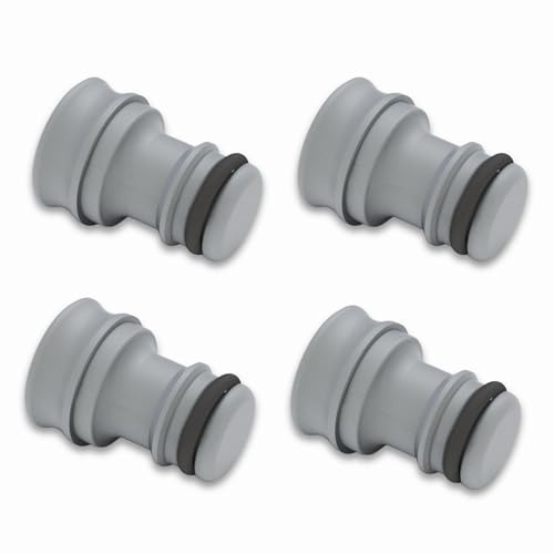Sintrix Fab Tapa protectora para manguera de jardín, tapón ciego apto para acoplamiento rápido Gardena (4 unidades) – Tapón de cierre/cierre con junta para protección contra la suciedad