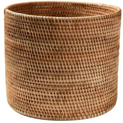 Holibanna Cestos para Almacenamiento y Decoración de Mimbre Grandes Redondos de Ratán Capacidad Extra Grande Natural Hogar y Fiestas al Aire Libre