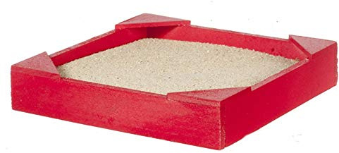 Melody Jane Puppenhaus Rot Sand Pit Sandkasten Miniatur Kinder Spielzeug 1:12 Gartenzubehör