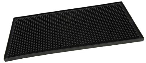Heavy Duty Rubber Bar Mats Black, 24 x 12 inch, Heat Resistant